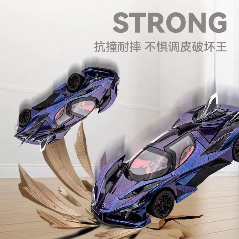 Image of 1:24 Big Apollo Evo Super Car Toy Car Metal Pull Back Diecast Car with Openable Door and Sound Light, Gifts Toys for Kids,black