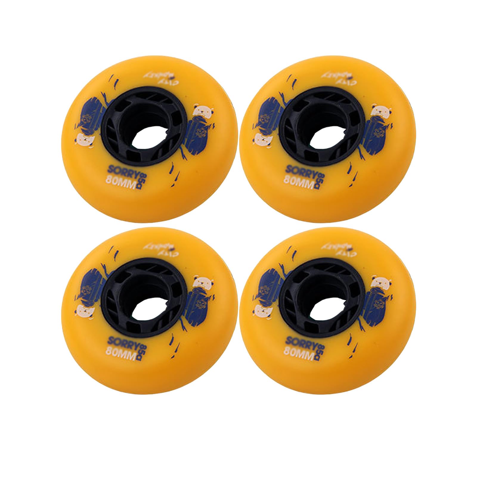 Ruedas de patines en línea 85A 72MM/76MM Ruedas de patines en línea sin rodamiento (paquete de 4), ruedas de patines para interiores/exteriores, reemplazo de ruedas de patines, ruedas de entrenamient