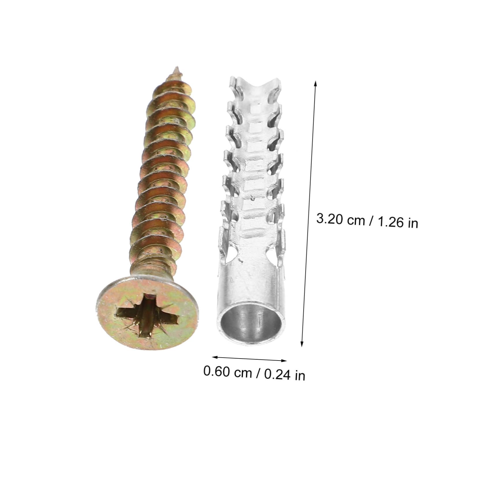 MUSISALY Drywall Anchor Repair Kit 40 Pcs Drywall Anchors Steel Expansion Screws Random Color