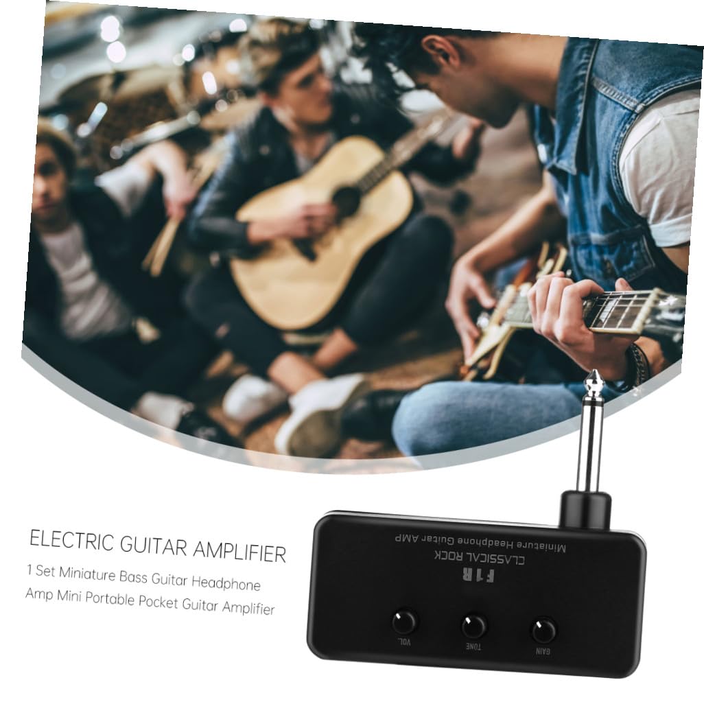 Vaguelly Miniatur Kopfhörer Gitarrenverstärker Tragbar für Bass und E-Gitarren mit Leichtem Abs Kunststoff für Unterwegs im Gitarrenrucksack