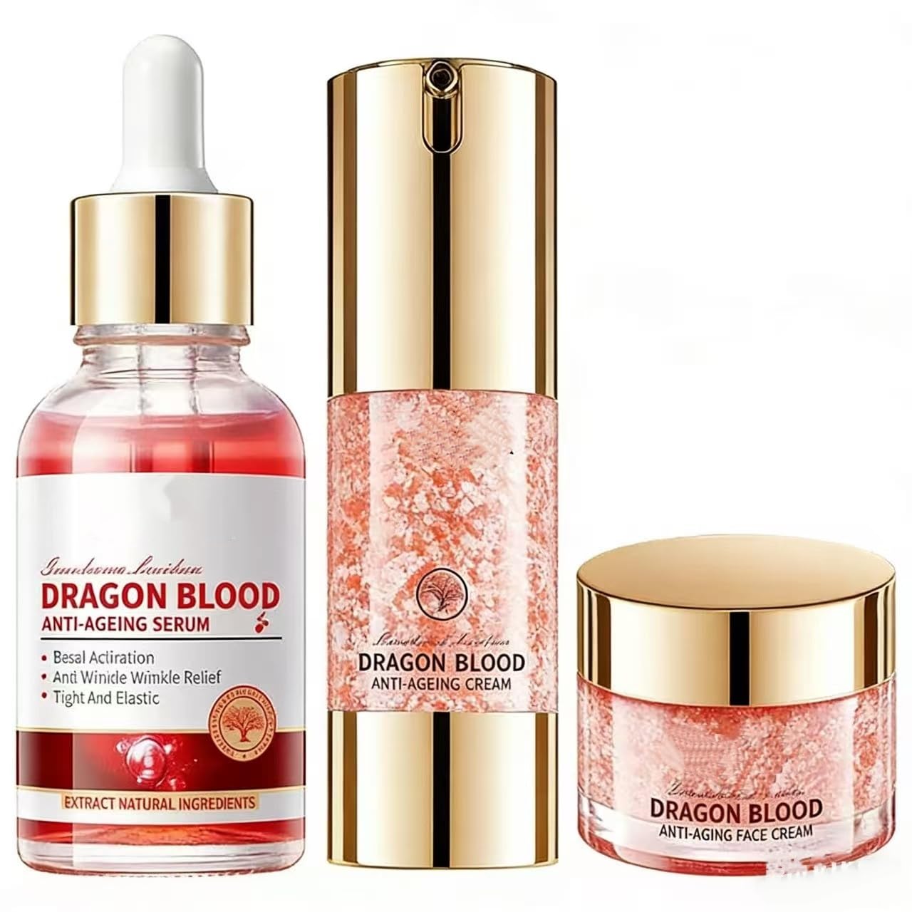 Amazon | Placenta Retinol Dragon Blood Anti Wrinkle Serum Set