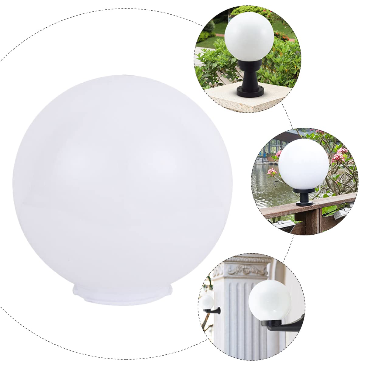 LABRIMP Pantallas Pantalla De Lámpara Calle Universidad Iluminación Superior Acrílico Cm/Decoraciones De Oficina Decoración Cúpula Colgante Cm Pantalla De Tulipa Bola De Cristal