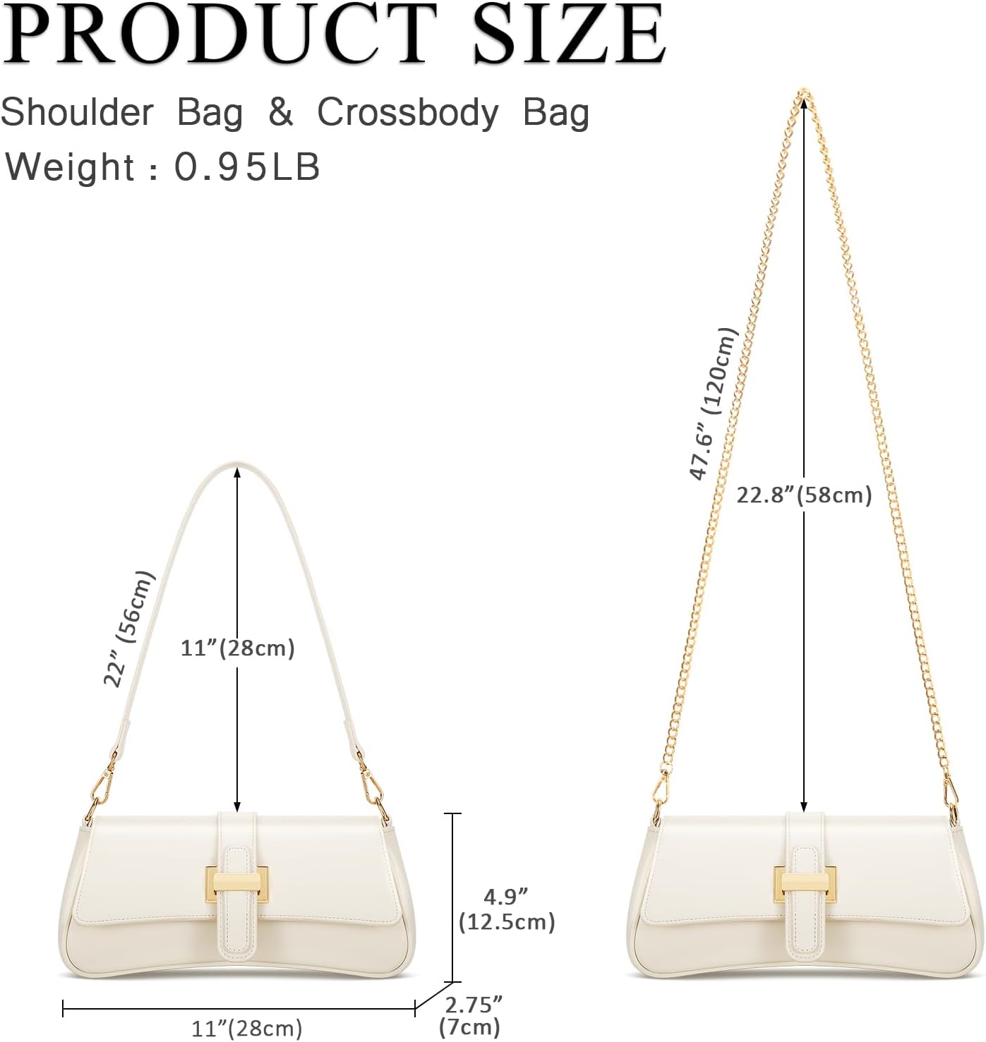 KKXIU Shoulder Bag for Women, Small Handbag Hobo Purses, Retro Clutch Underarm Bag - Image 5