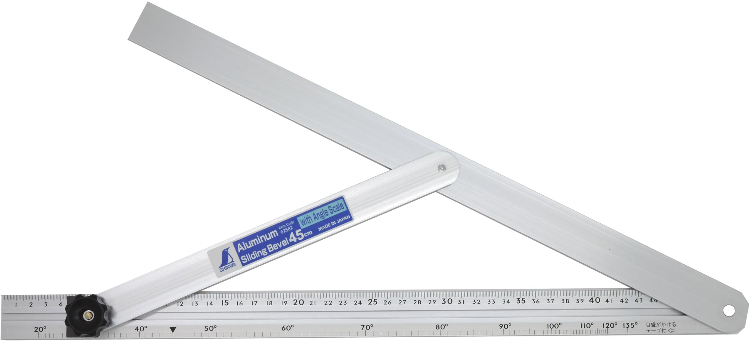 Shinwa 62661 Équerre de charpentier 45 cm avec graduation (FAMEX 12606), rapporteur, équerre de forge