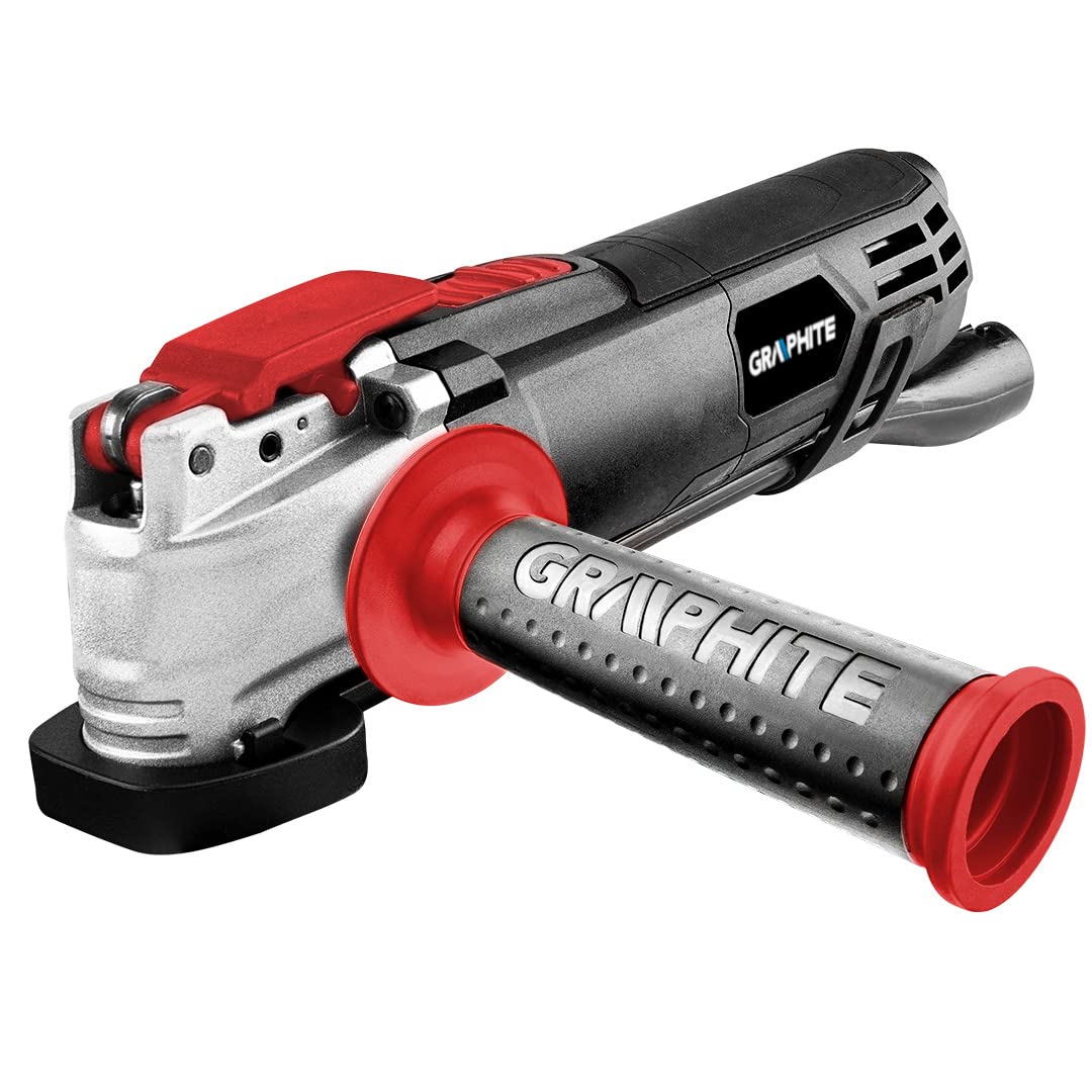 GRAPHITE Herramienta multifunción 500 W, número de oscilaciones 8000-16000 min1, ángulo de oscilación 5°, adaptador permite la aspiración de virutas, peso 1,45 kg