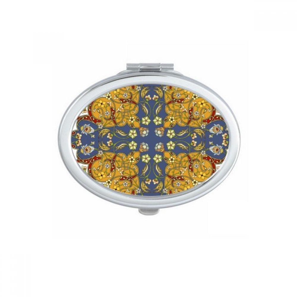 Miroir compact mignon motif fleur baroque pour sac à main féminin