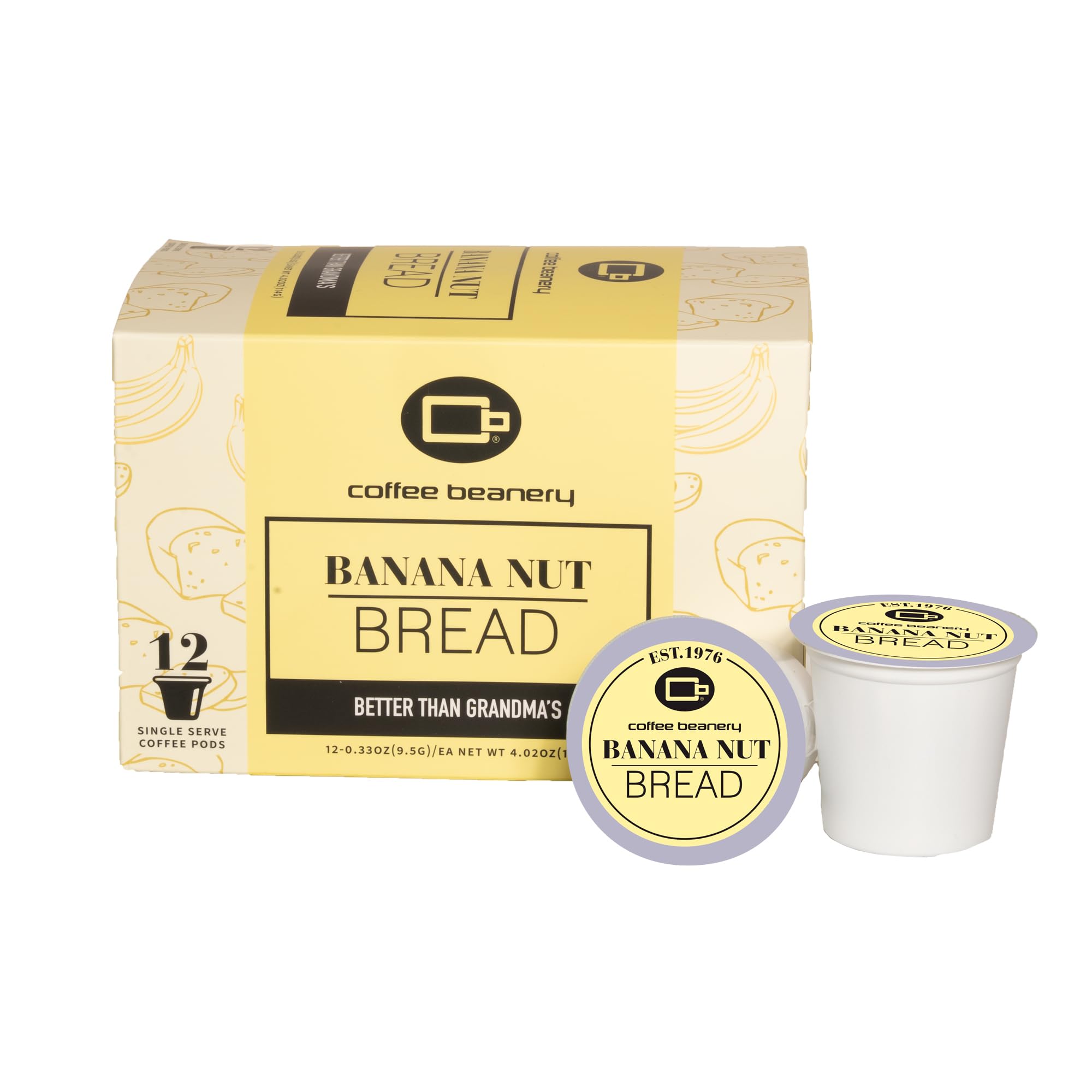 Banana Nut Bread Coffee Pods by Coffee Beanery | 12ct Medium Roast Arbica Coffee