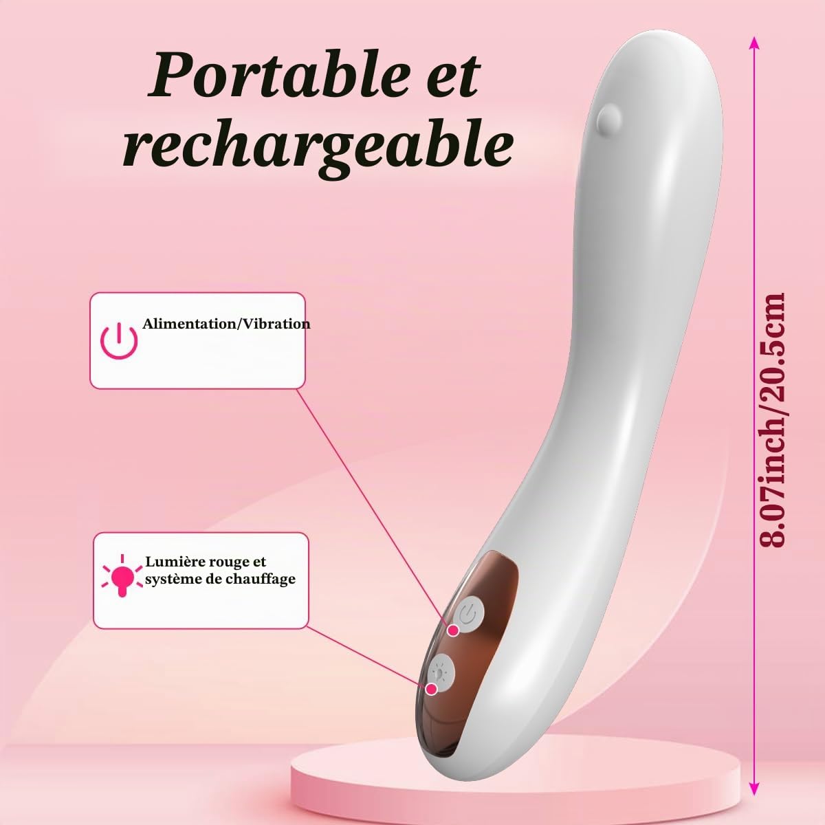 Dispositif de thérapie de lumière rouge pour les soins gynécologiques féminins pour diminuer l’inflammation et le Massage de soins vaginaux