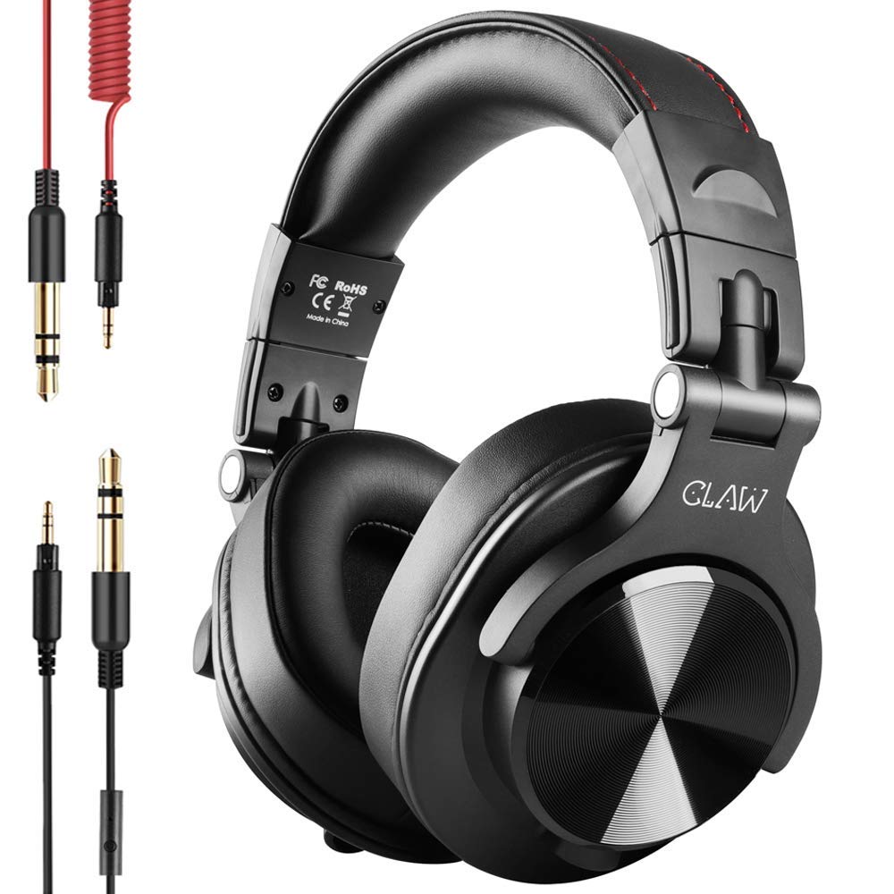 (Refurbished) CLAW SM50 Over The Ear Professional Studio Monitoring DJ Wired Headphones with 2 detachable cables 2.8m Coiled Cable & 1.2m Straight Cable with Mic and In-line Controls (Black) (B08RS74D83) Amazon Price History, Amazon Price Tracker