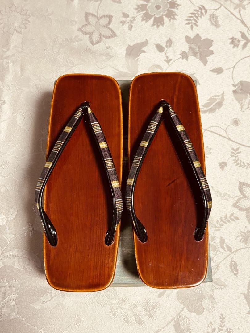 Amazon.co.jp: 高下駄 浴衣 飛騨春慶 春慶塗り 実寸22.8cm カカト高さ  