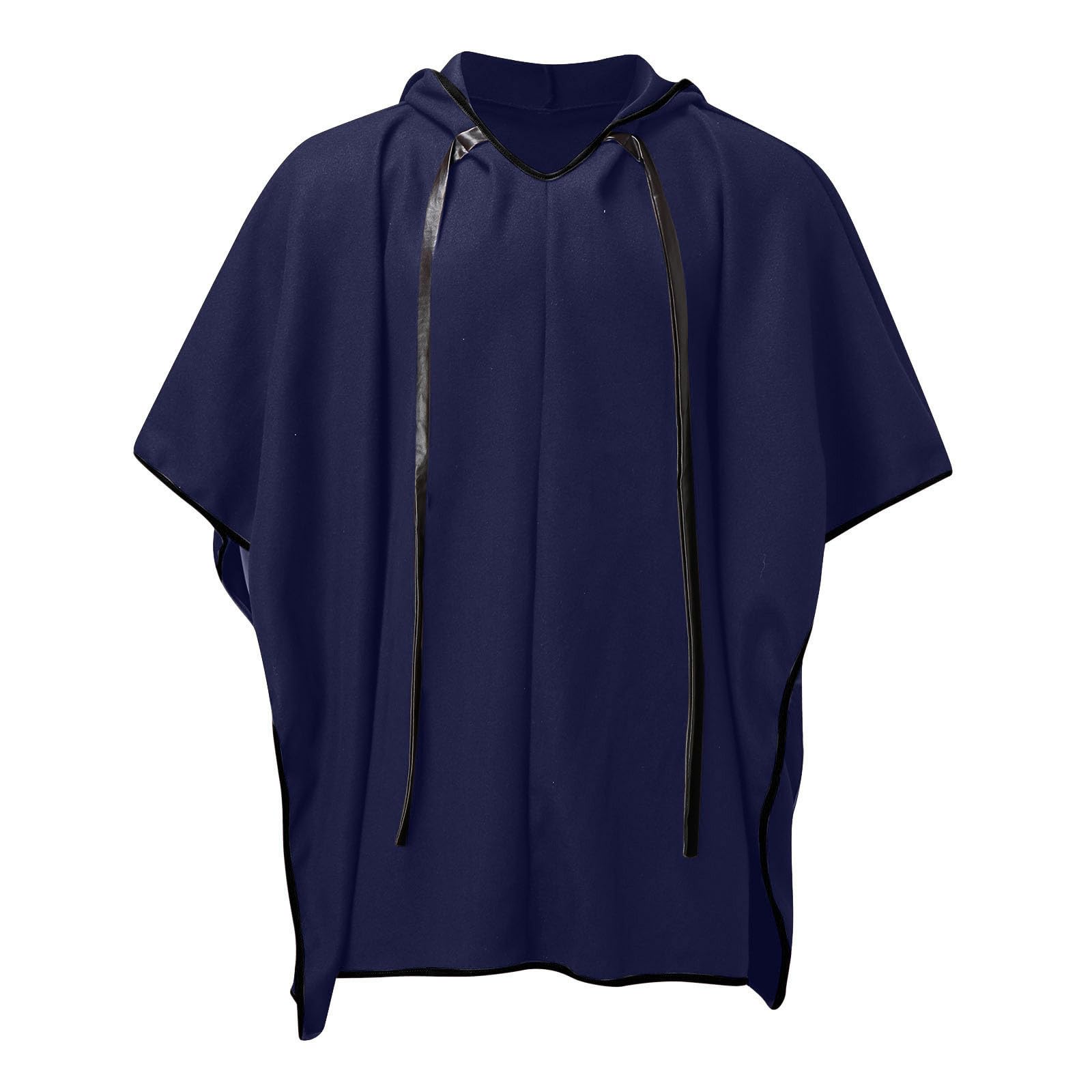 Generisch Poncho con capucha poncho para hombre, abrigo de lana Clint Eastwood, manta con capucha, sudadera con capucha, ropa de casa medieval, capa unisex, ropa de calle, vintage, bufanda gótica