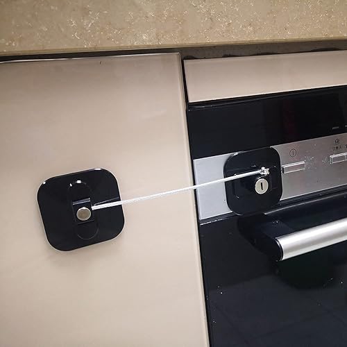 Miniatura 6 de YEYA Cerradura de seguridad mejorada para niños, mini cerradura de refrigerador para niños pequeños, cerradura de puerta de refrigerador para niños