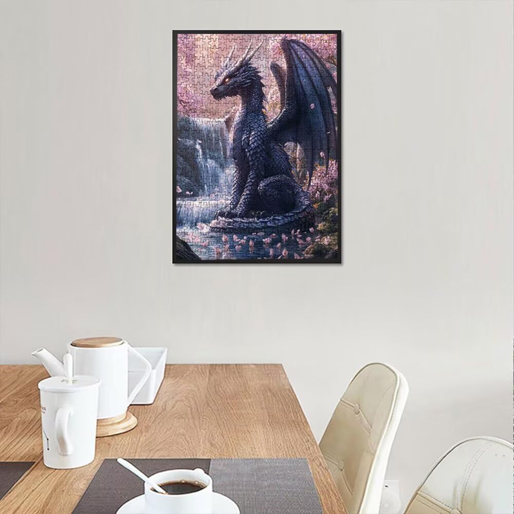 Wasserfall Drachen Puzzle 2000 Teile, Klassische Puzzles, Geschicklichkeitsspiel Puzzle für Erwachsene, Puzzlespiele für Die Ganze Familie, Mit Schöner Verpackung, Dekoration Puzzles DX0YL3-764