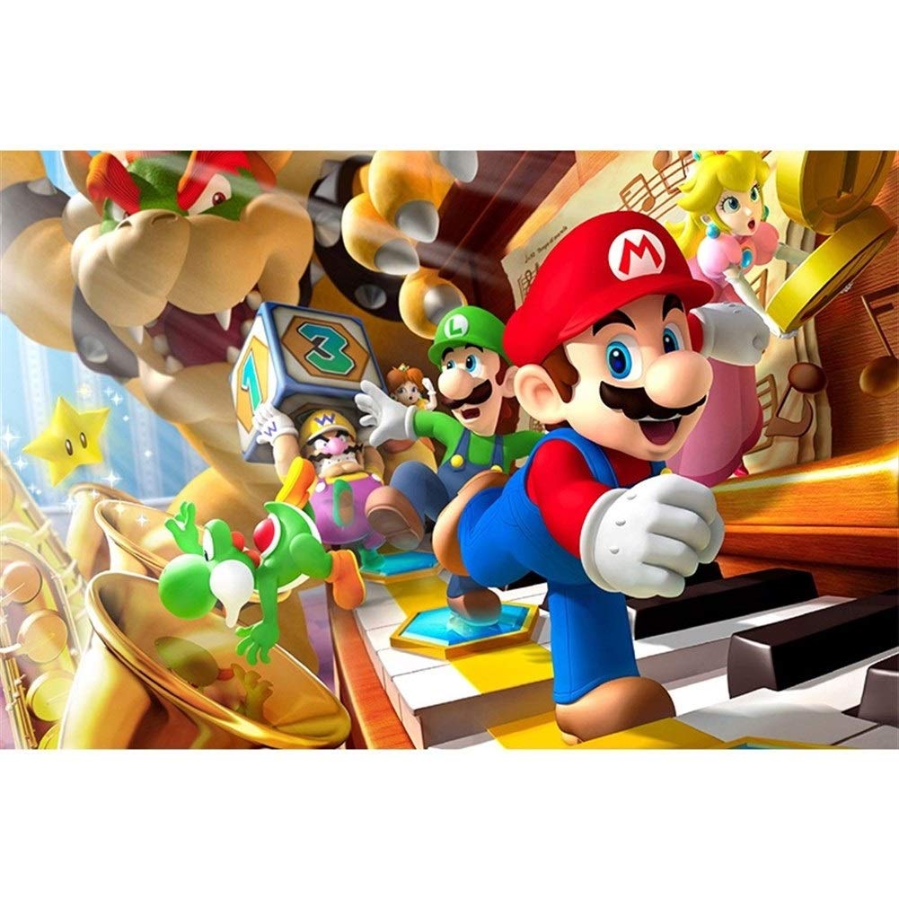 Super Mario 300/500 /1000 Piece Large Format Jigsaw Puzzle For Adults - Every Piece Is Unique, Technology Means Pieces Fit Together Perfectly Decompression cartoon anime ( Color : A , Size : 1000pcs )