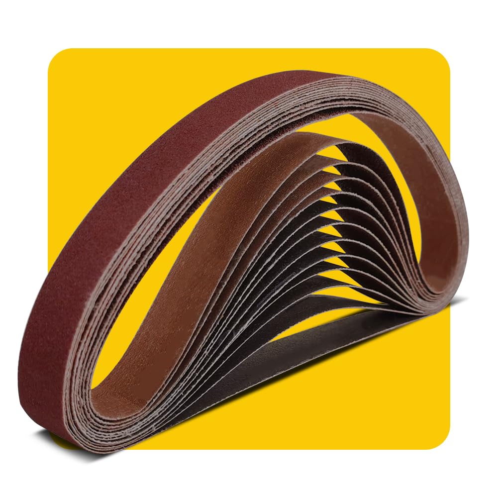 1 x 42 Inch 40 Grit Sanding Belt | Premium Aluminum Oxide Sanding Belt | Premium Sander Sandpaper – 12 Pack