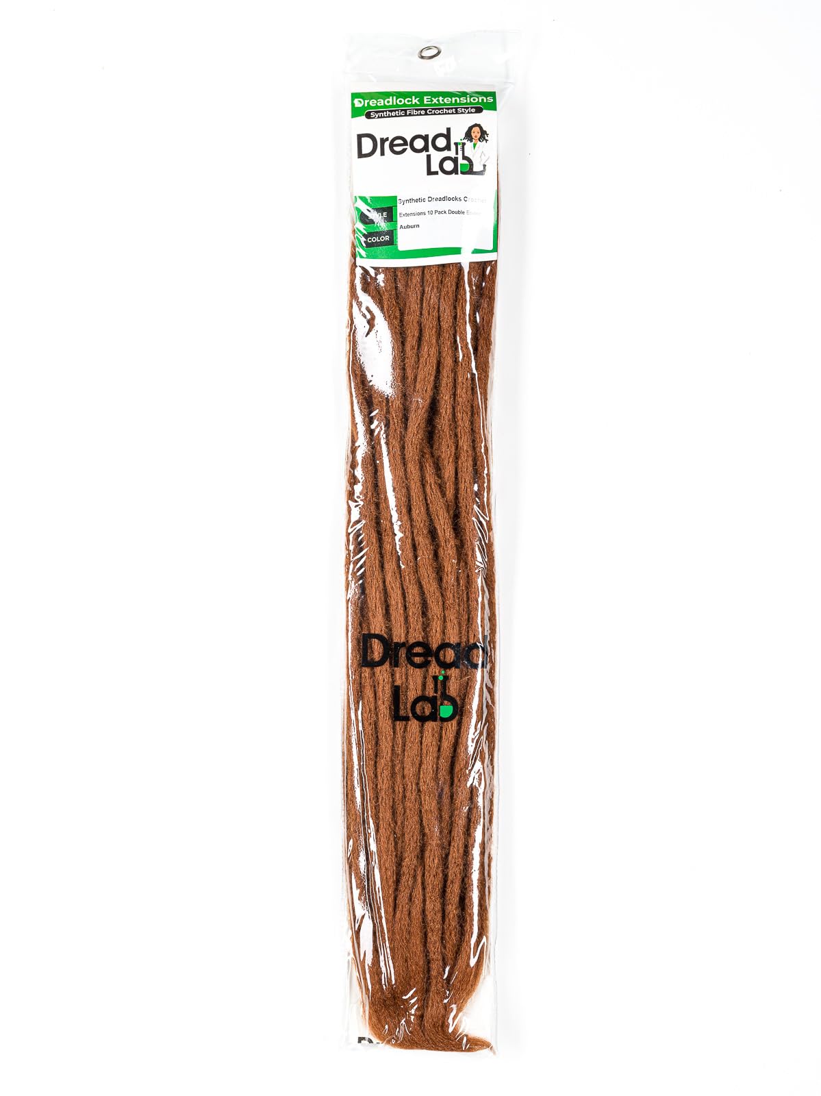 DreadLab - Double Ended Synthetic Dreadlocks (Pack of 10) Crochet Extensions (Auburn Crochet) - Image 2