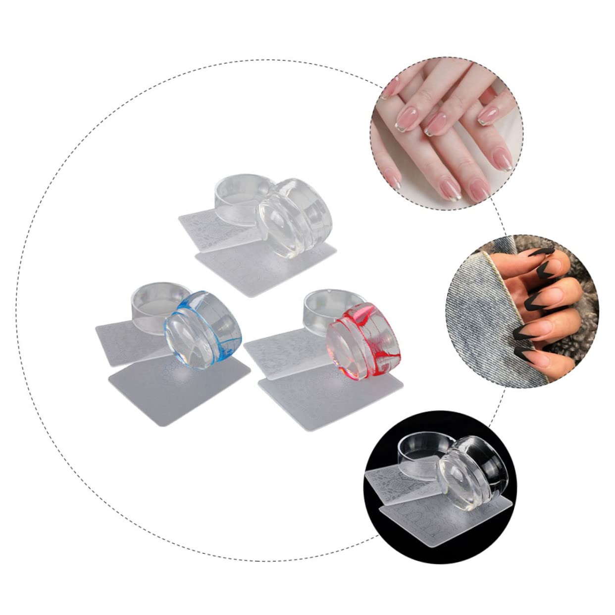 Housoutil 9sets Stamper Per Nail Art Per Unghie Design Per Festival e Speciali Per Manicure e Decorazioni Unghiali