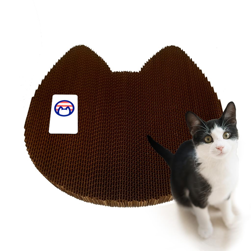 Cat Scratcher by Americat – Made in USA Cardboard Scratching Pad & Lounger – X Large, 2-Sided, Heavy, No-Shedding, Long-Lasting (Cat)