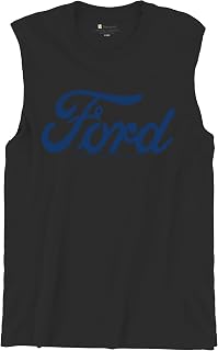 Ford Blue Logo Men's T-Shirt Officially Licensed Classic American Mustang Performance GT F Series F150 Pickup Men's Tee