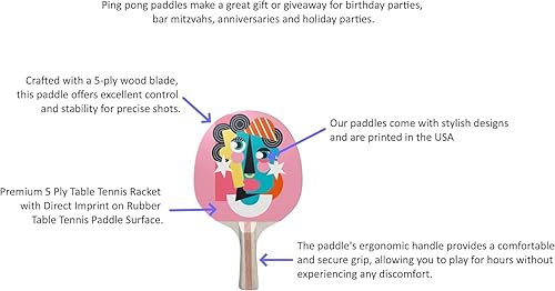 Miniatura 4 de Infusion Pala de ping pong de diseño personalizado, personalización de impresión directa de 5 capas premium en raqueta de tenis de mesa