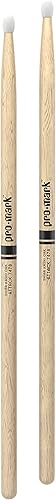 Miniatura 3 de ProMark Baquetas de batería Classic Attack 747B Shira Kashi Oak Baquetas, punta ovalada de nailon, un par