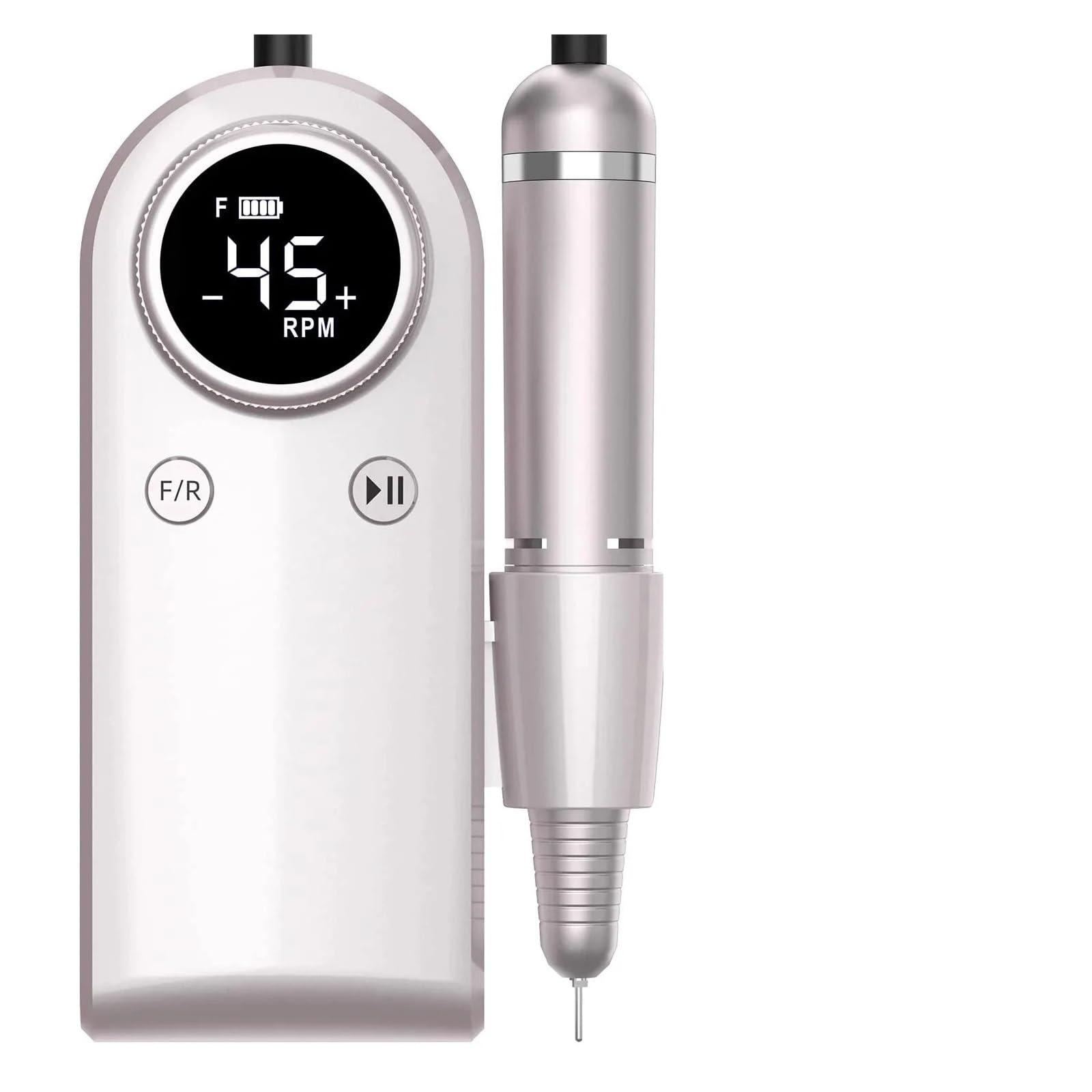 Trapano elettrico per unghie, Trapano for unghie professionale ricaricabile da 45000 giri/min con display LCD