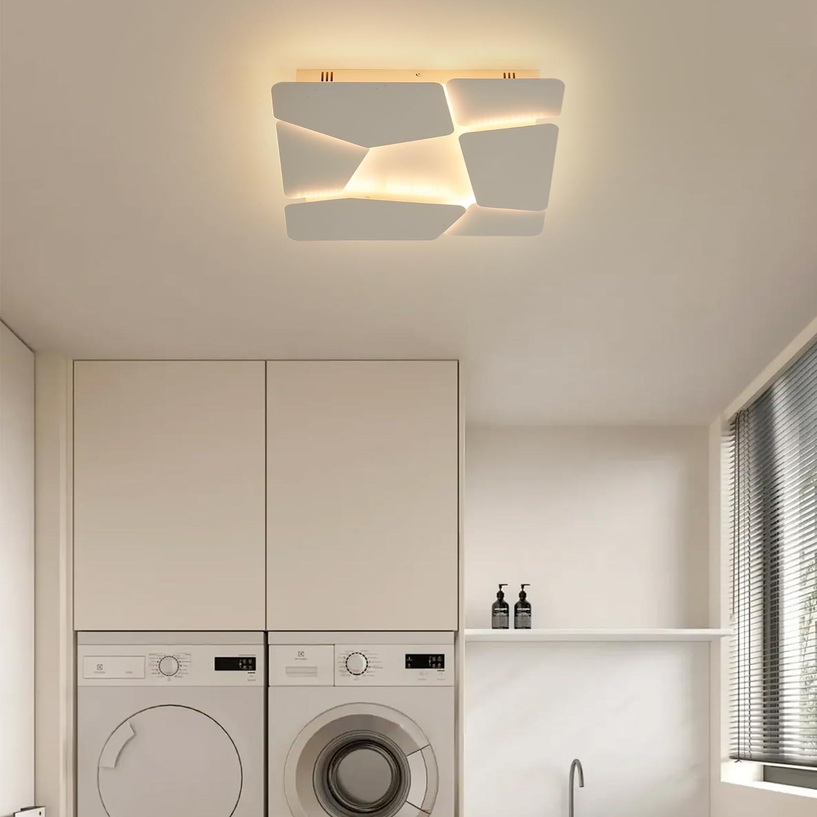 50 Cm Lampadario Camera Da Letto,Dimmerabile Plafoniera A Led Decorazione,Stereoscopico Metallo Lampada Da Soffitto Con Telecomando,Plafoniera Per Camere Da Letto Cucina Corridoio Ufficio,52W