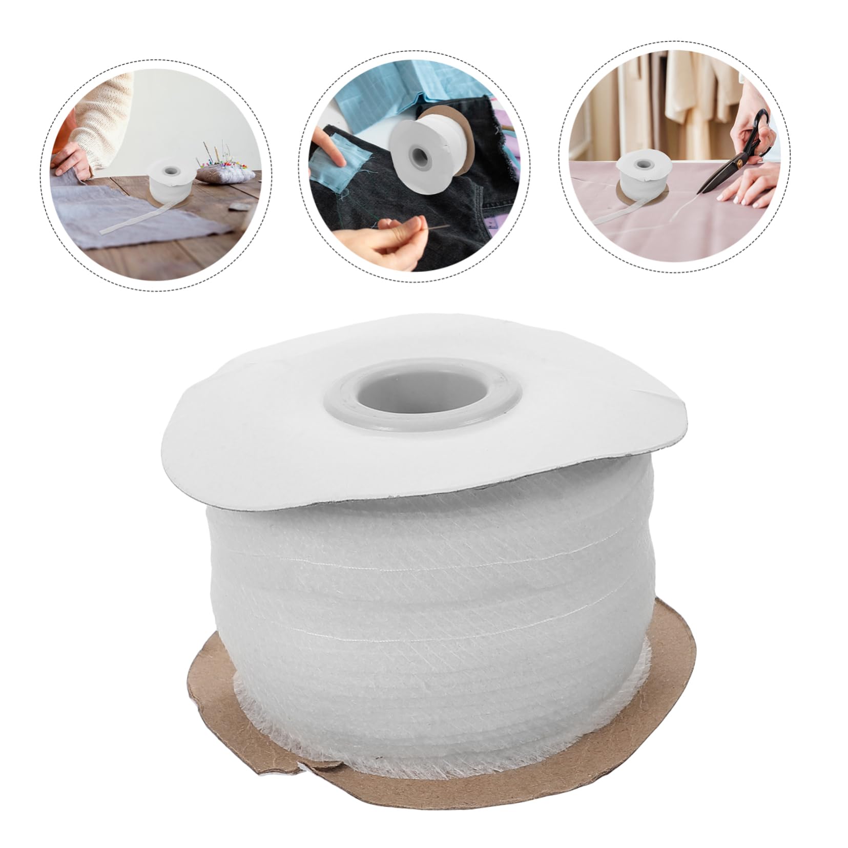 Angoily Clothing Interfacing Strips Fusible Interfacing Tape 100m Non-Woven Fabric Roll Sewing Liner Easy to
