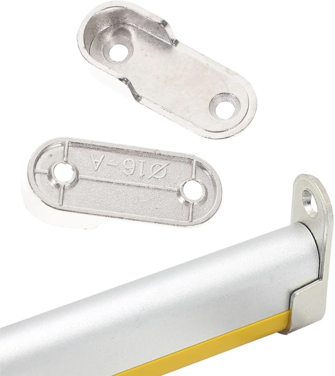 Closet Rod Bracket Stainless Steel Closet Brackets Rod Holders Shower Curtain Pole Bracket Wall Mount Wardrobe Bedroom Bathrooms(50PCS)