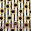 ONEART | 12"×54" Sunflower Series Transparent Vinyl Roll Sunflowers and Zebra Waterproof TPU Fabric for Handbags, Wallets, Quilting #3