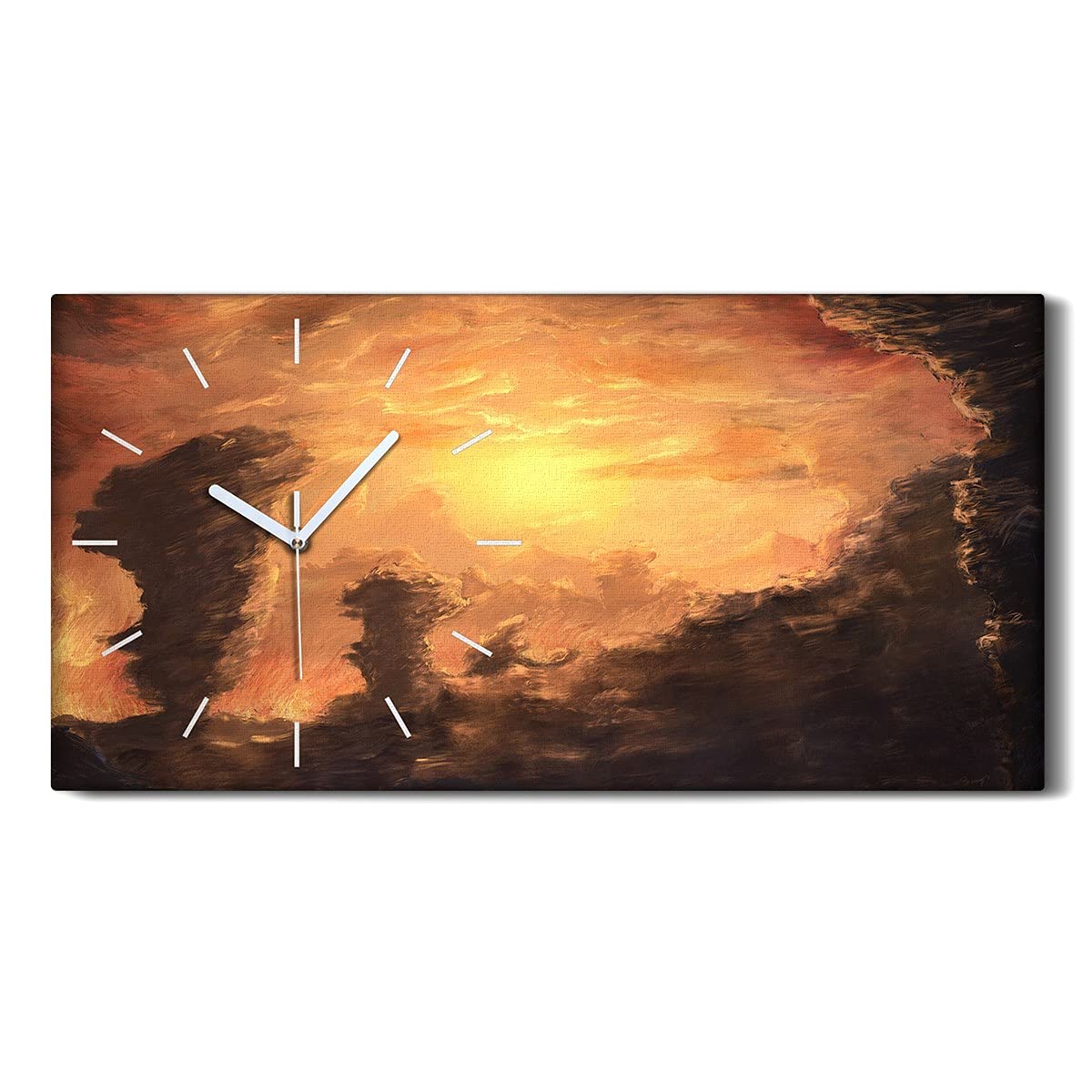 Horloge sur Toile Sans Tic-Tac Salon Chambre Coloray