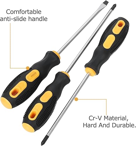 Miniatura 5 de PH2 - Destornillador Phillips, PH 2 6 × 3.937 in, punta magnética, destornillador de cabeza cruzada