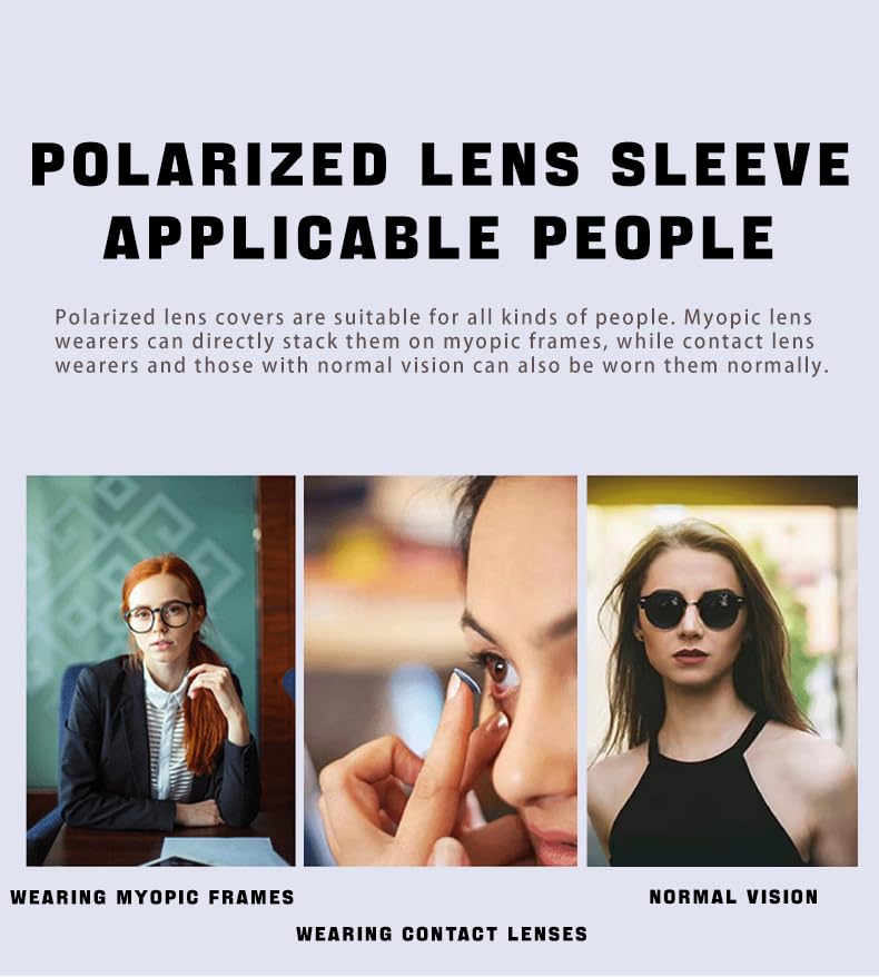 Two Pairs Fit Over Sunglasses for Men Women - Polarized Wrap Around, Lightweight Sunglasses Over Glasses, UV400 Protection with Full Coverage Design3