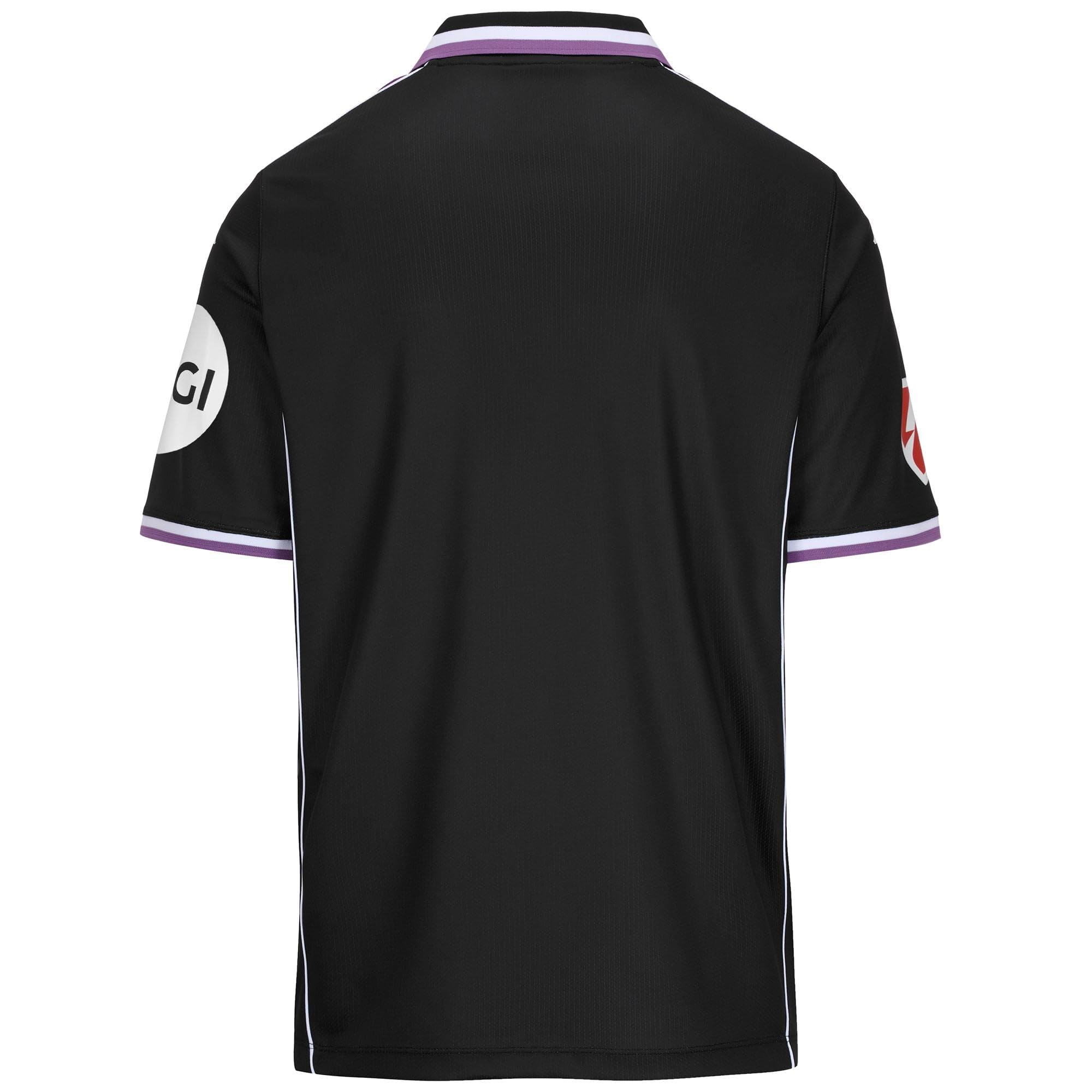 Kappa 2026 Home Real Valladolid - Camiseta 2ª Equipación 25/26 - Diseño de Calidad y Estilo Deportivo - Tejido Kombat - Corte Regular - Manga Corta y Cuello Polo - Black/Violet/White S