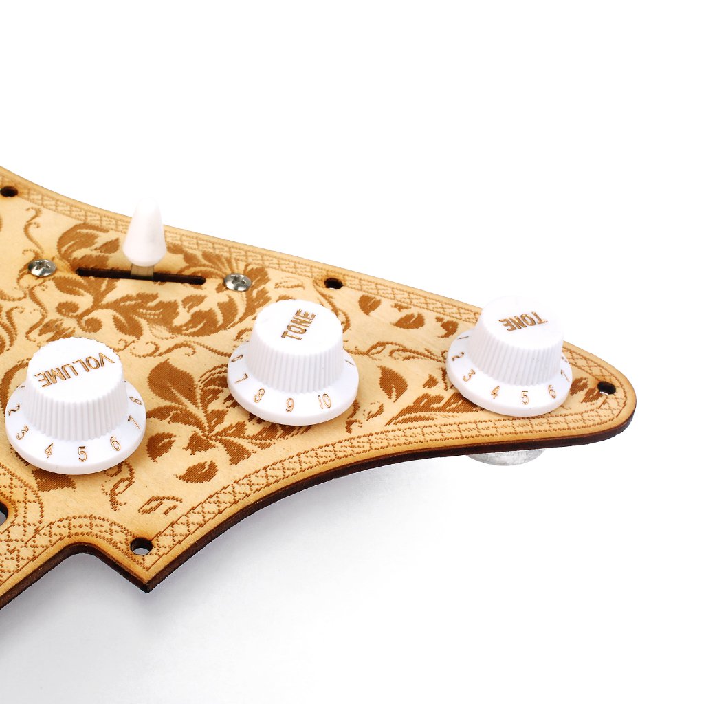 Alnicov 3-lagiges SSH vorverdrahtetes Pickguard-Set Alnico V Humbucker-Tonabnehmer Ahorn-Schlagbrett Rückplatte Scratch Plate für Strat ST Style E-Gitarre