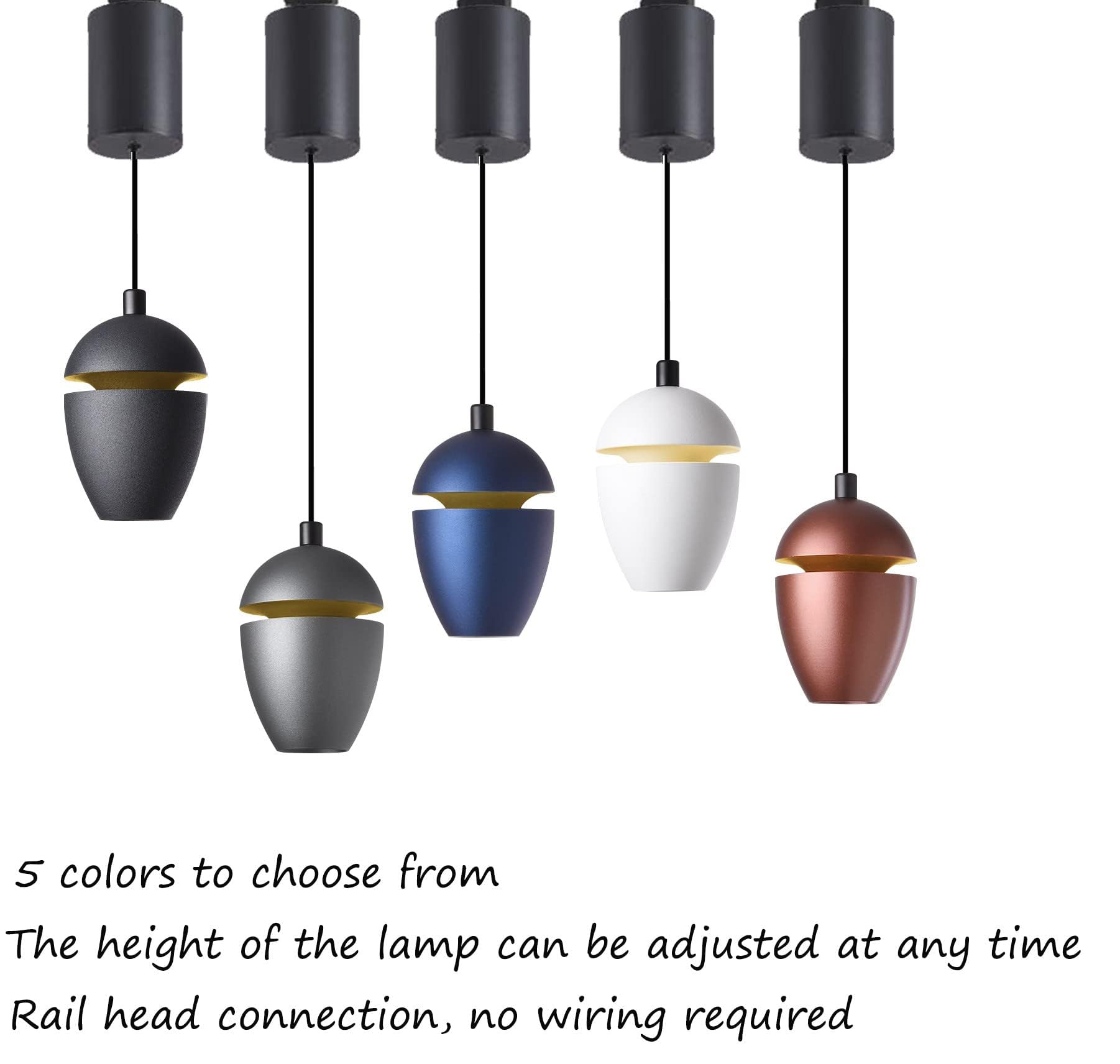 LED Pendelleuchte,Braun Höhenverstellbar Esszimmerlampe, Moderner Aluminum Hängelampe Esstisch Küche Wohnzimmer 7W 230V, für Wohnzimmer Schlafzimmer Arbeitszimmer Büro Esszimmer TB2613