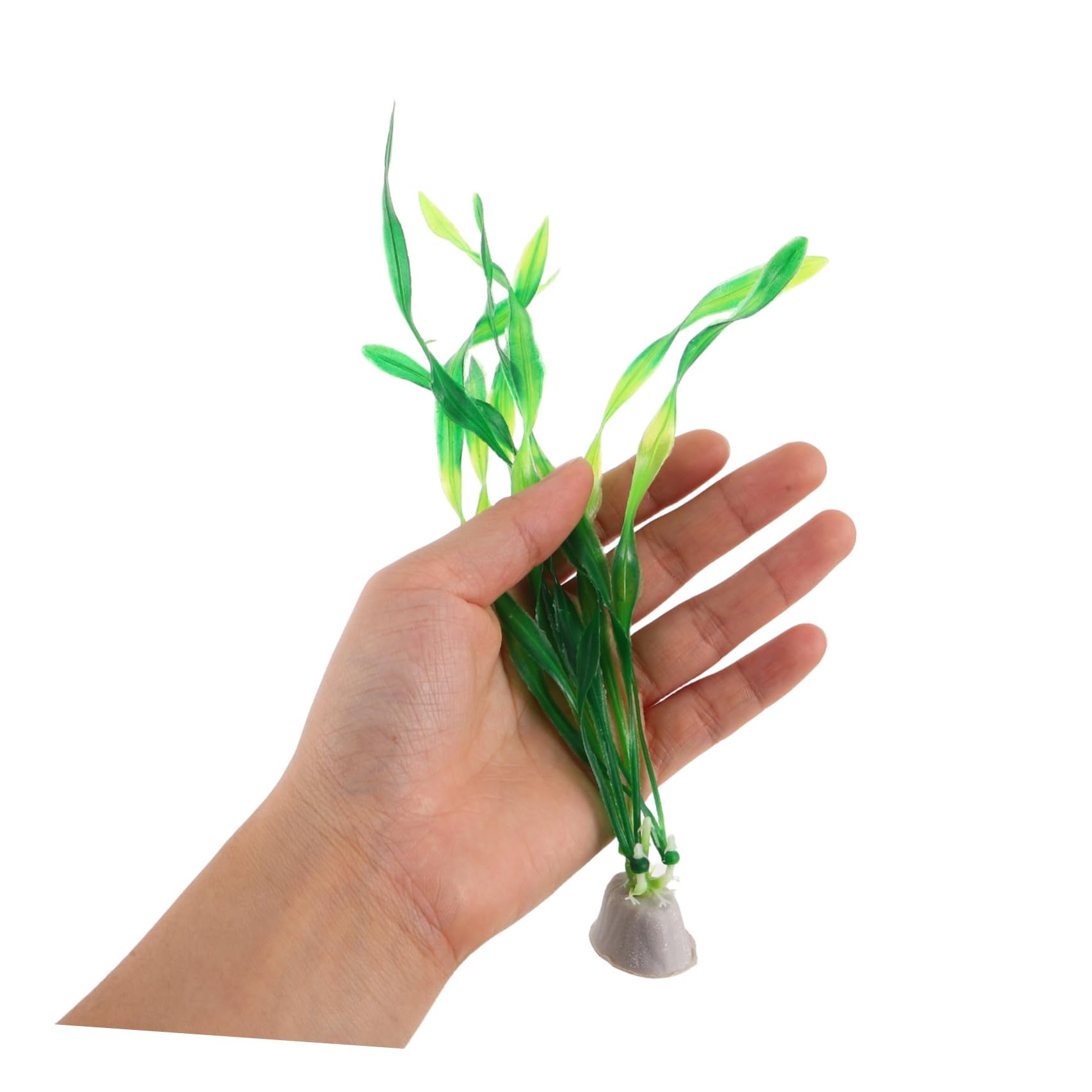 30 Piezas Plantas de Acuario Artificiales Verdes de 20 CM, 30 Piezas Base Pesada, Decoración Paisajística para Peceras y Acuarios, Accesorio Decorativo de Plástico para Mascotas