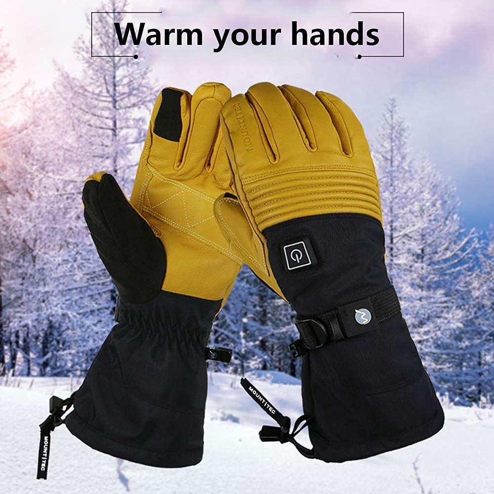 SBTXHJWCGLD Guanti riscaldati per Uomo Donna, Batteria elettrica Ricaricabile Guanti Termici Caldi da Neve Touch Screen Controllo del Riscaldamento Scaldamani Artrite Il miglior Regalo per l'i