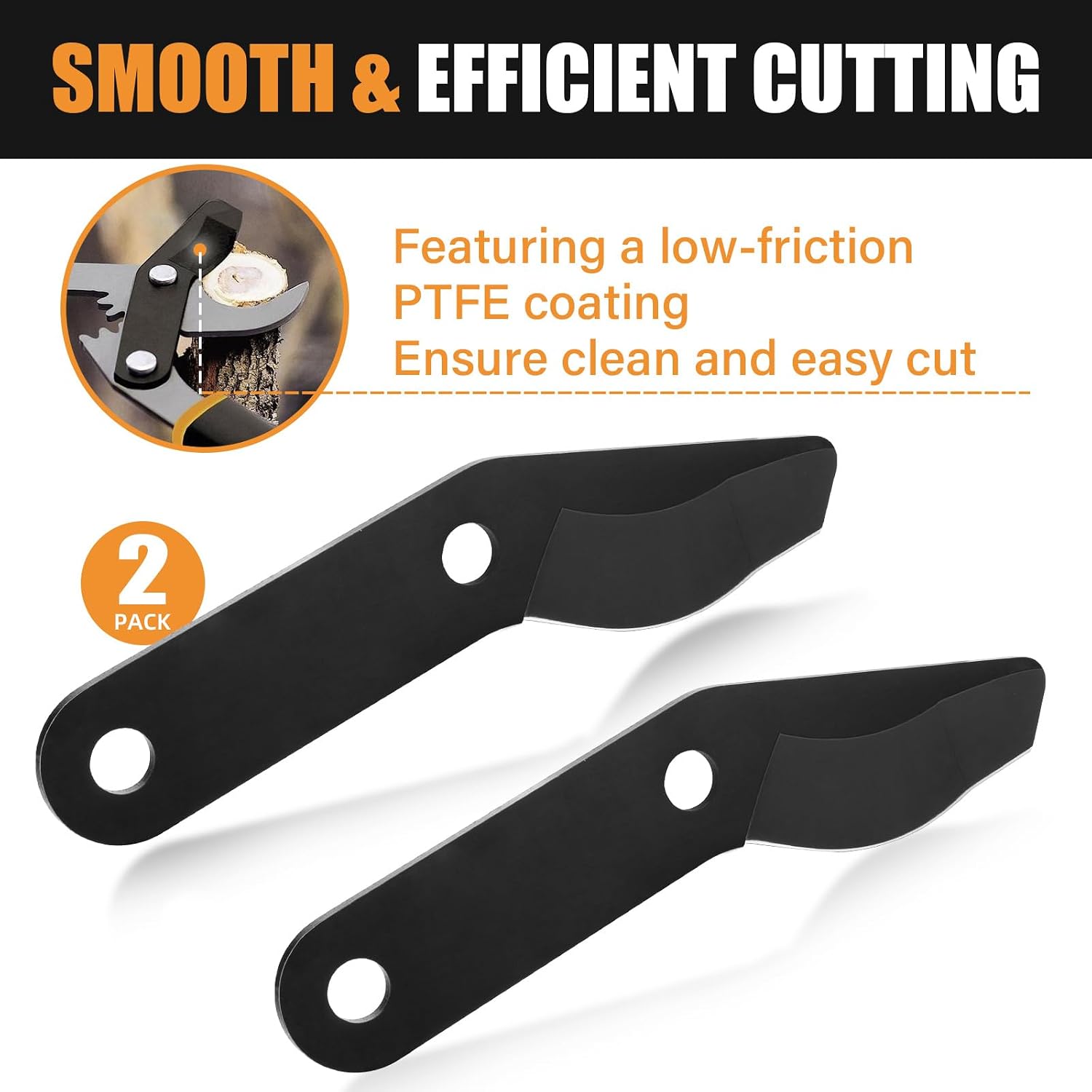 2 PC Steel Lopper Blades Replacement for Fiskars PowerGear 25"/31" & PowerGear 2 27"/32", Coated for Gardening Tools