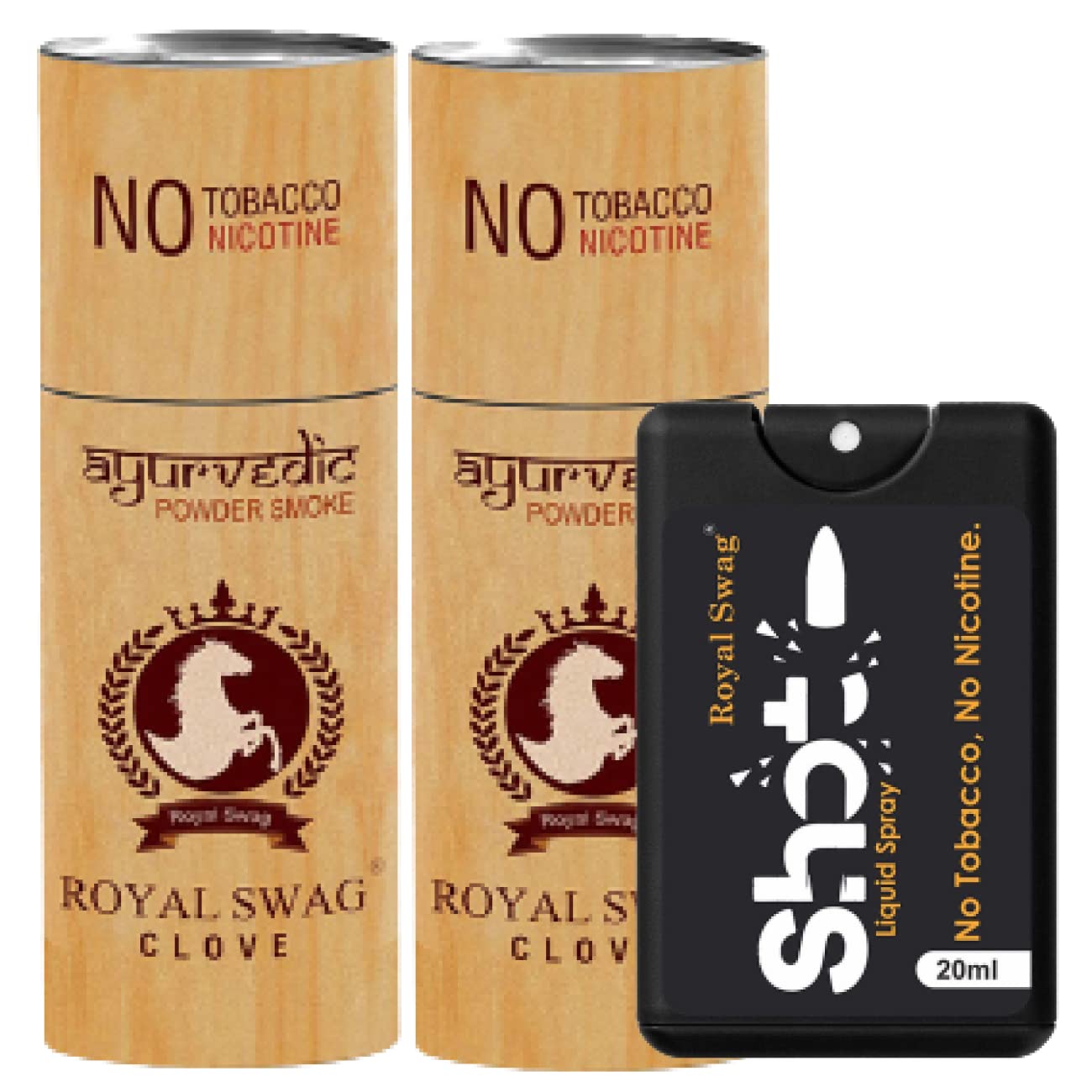 ROYAL SWAG Ayurvedic Herbal Cigarettes 100% Tobacco Free and Nicotine Free Clove Flavour Smoke King Size Cigarettes(10 Sticks) With 20ML Shot Anti Addiction Mouth Spray(De-Addiction) Tobacco (B0C49Y8GZ1) Amazon Price History, Amazon Price Tracker