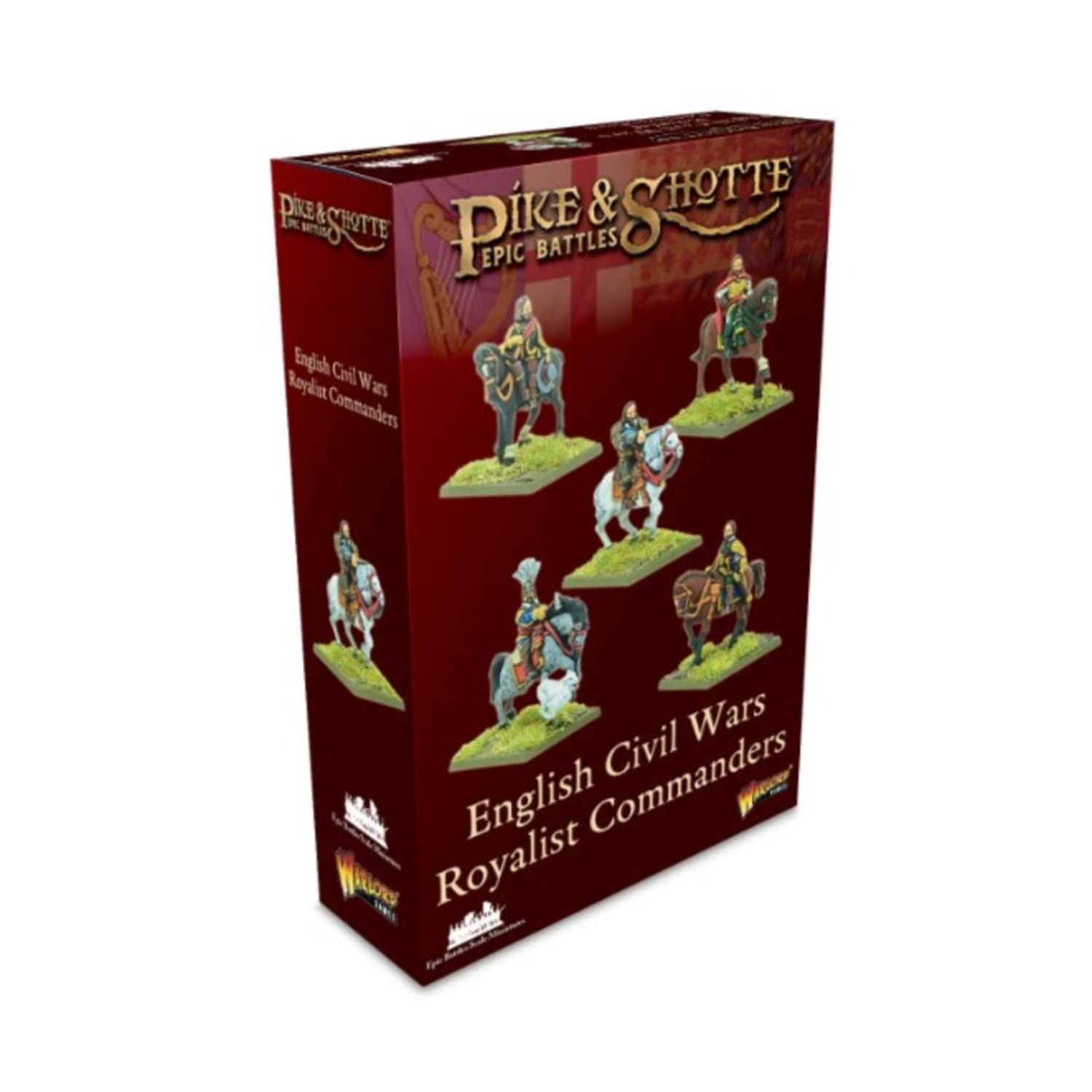 Pike & Shotte Epic Battles - English Civil Wars Royalist Commanders Military Table Top Wargaming Plastic Model Kit 212413001