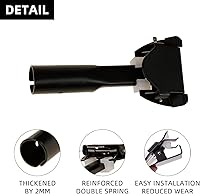 Vista 3 de Mango de trapeador de polvo con clip, 2 piezas, mango de trapeador de suelo, mango de trapeador de polvo Commercia para limpieza de Negro