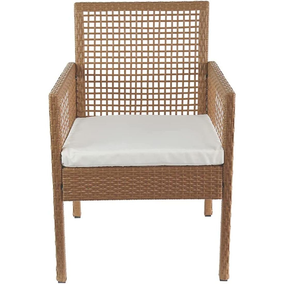 CANOVILE® Rattan 1 Piece Wicker Patio Chairs Conversation Furniture for Poolside Garden Balcony (CV_CR_SIN-HO_ST4_Set of 4)-image-20