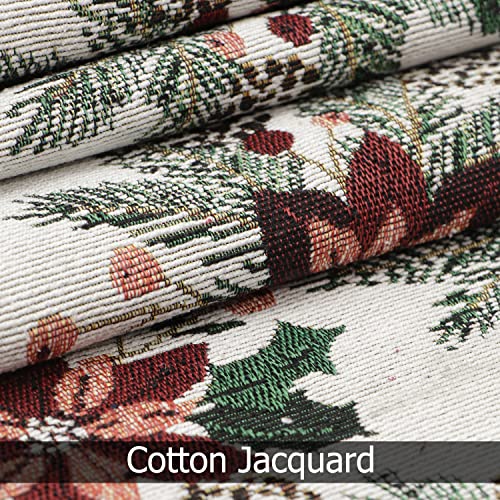 Image of HOKIPO Cotton Jacquard Dinner Table Runner 12x72 Inches (IN-532-D1), White
