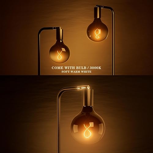 Miniatura 2 de Lámparas de pie modernas con bombilla, lámpara de pie industrial para sala de estar, bombilla de 5 pulgadas, 69 pulgadas de alto, lámpara de pie