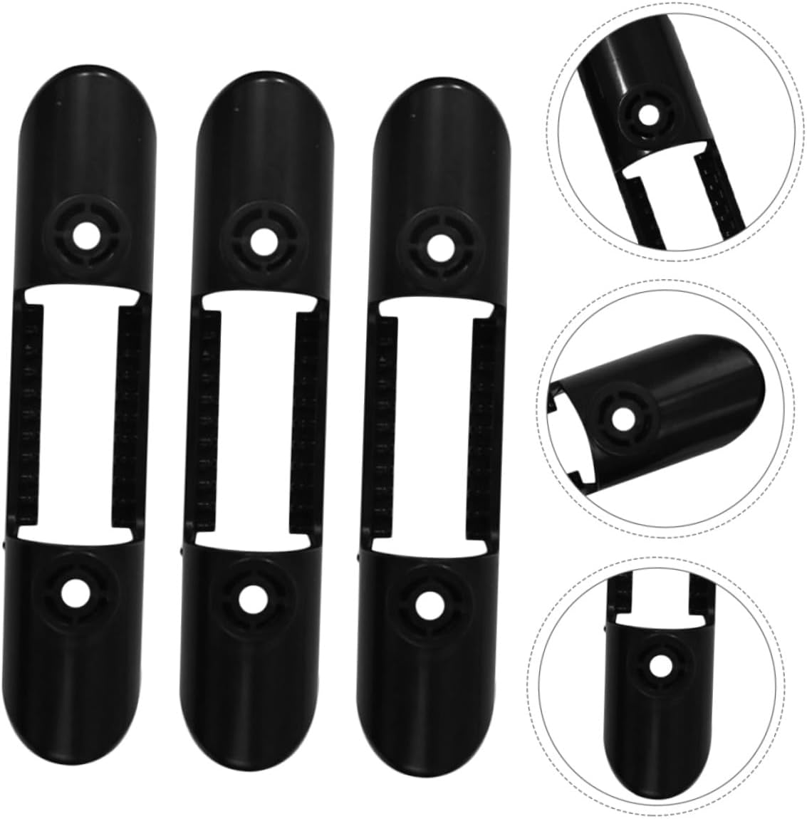 Beavorty 3pcs Kayak Paddle Clamp Set Deck Mounted Paddle Holder Clips for Canoeing and Kayaking with Quick Release Fixed Buckle Boat Accessories