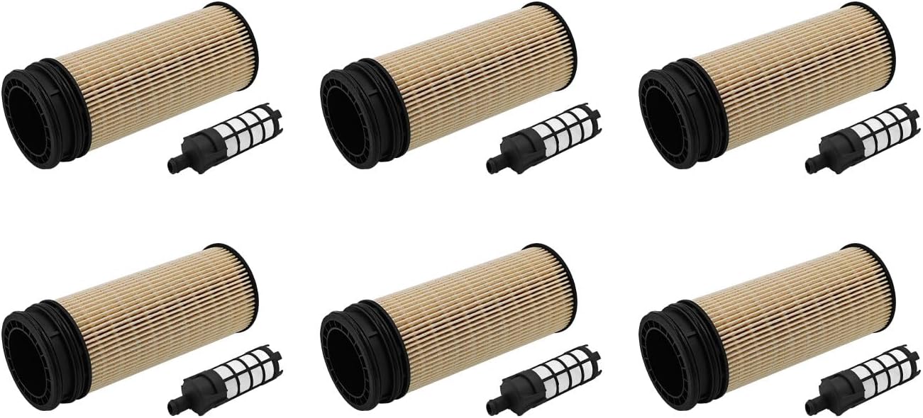 6PCS Diesel Fuel Filter Kit Compatible with Detroit DD8 Diesel Engines, Fit for Freightliner M2 106 108SD 114SD (2021-2026) Replace A9360900651, A9360920605, A9360920201