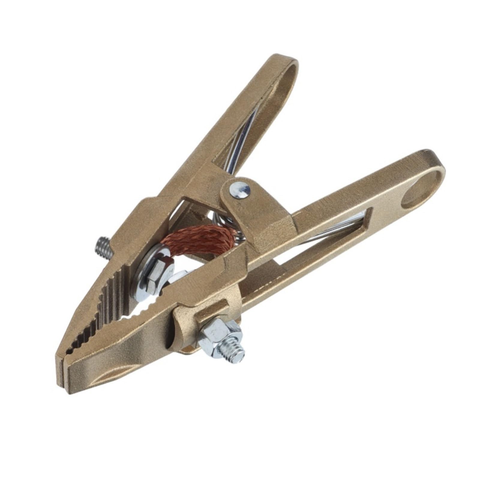 1pcs Ground Clamp 600A Brass Earth High Strength A Shape for Welding Cutting Supporting for Welding Machine