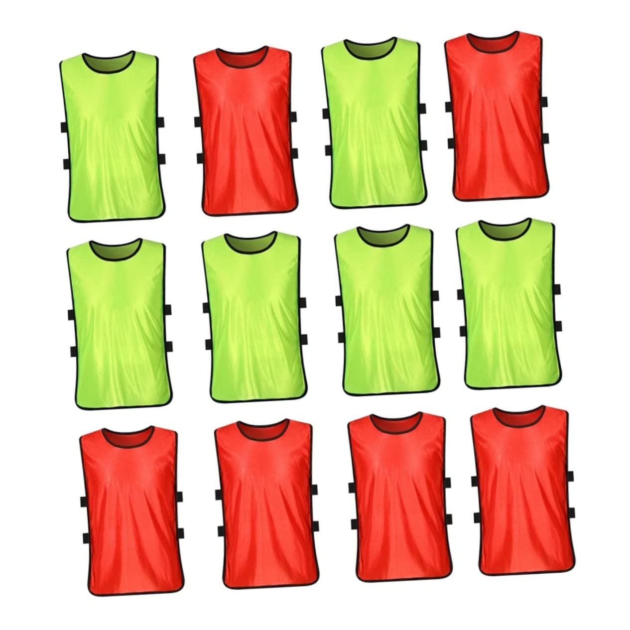 12 Stück Mesh Trainingsleibchen für Kinder und Erwachsene, Polyester