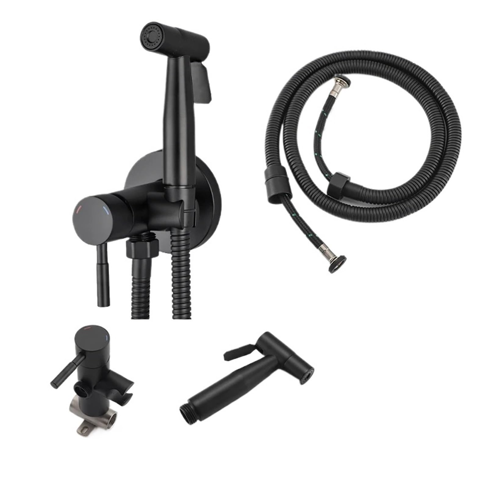 Grifo de bidé portátil de acero inoxidable con ducha higiénica de agua fría y caliente